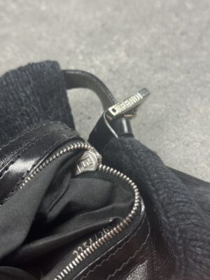 Fendi Black Knit Baguette